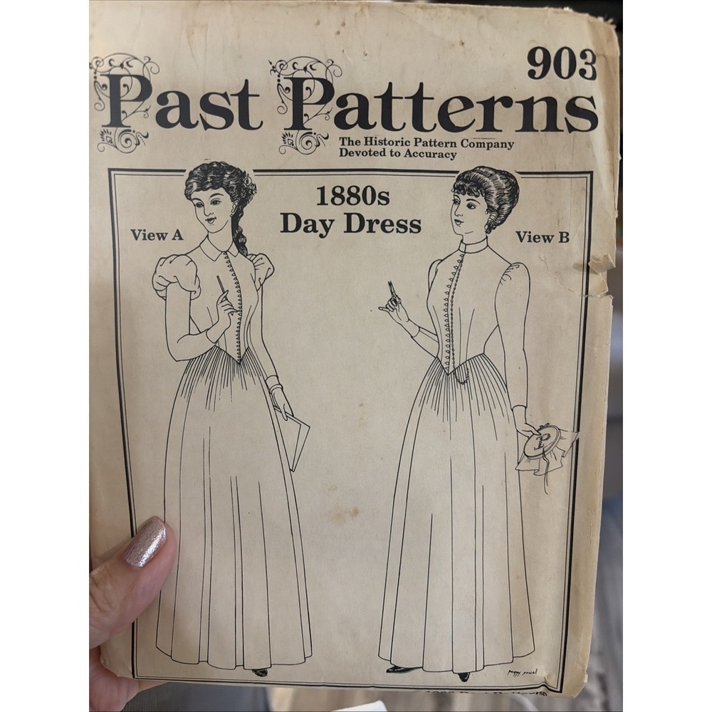 Past Patterns 903 Pioneer Dress 1880’s Day Dress Sewing Pattern Sz 10 Cut